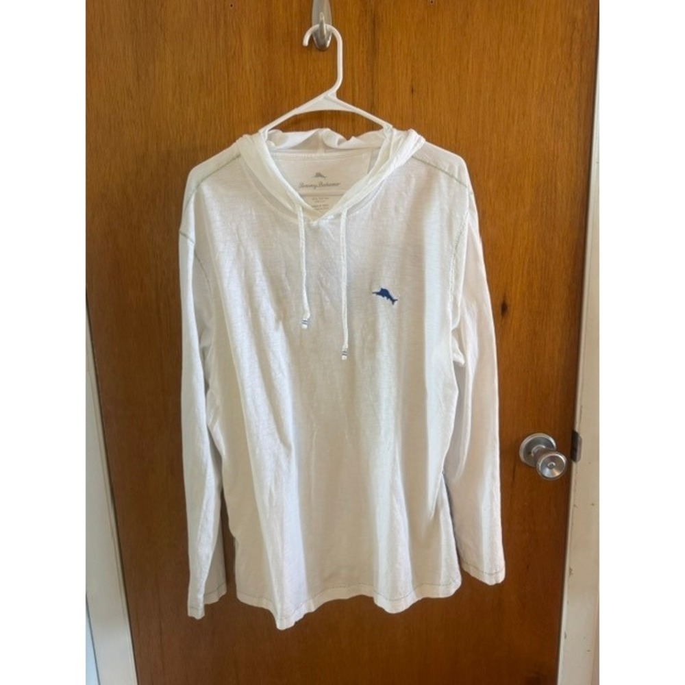 Tommy Bahama Mens Island Life Graphic Hoodie Long Sleeve T-Shirt White Large - Picture 2 of 3